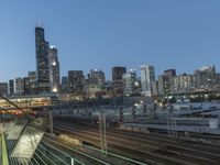 Chicago Night Skyline: An Aerial View of the City